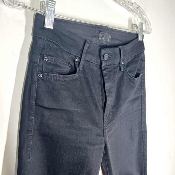 Mother Sz 25 Womens High Waisted Looker Jeans Not Guilty Black - Picture 4 of 13